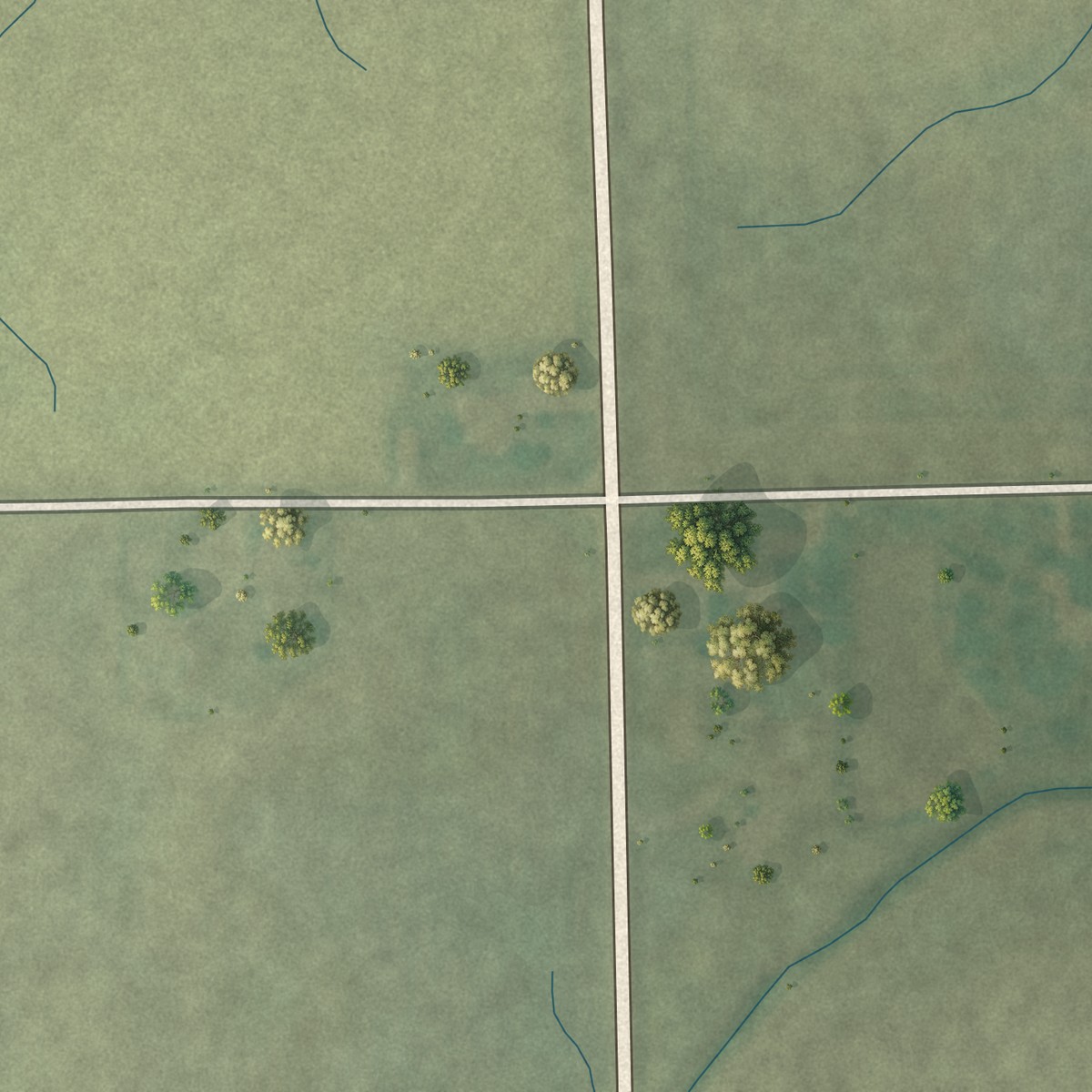 Second close-up of the map of Craigville, Indiana print showing more streets and buildings