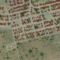 Second close-up of the map of Crane, Texas print showing more streets and buildings