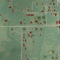 Second close-up of the map of Crawford, Mississippi print showing more streets and buildings
