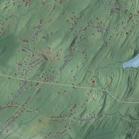 Second close-up of the map of Crawford, New York print showing more streets and buildings