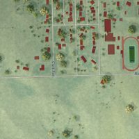 Second close-up of the map of Creighton, Nebraska print showing more streets and buildings