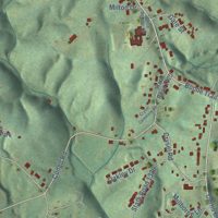 Second close-up of the map of Cricket, North Carolina print showing more streets and buildings