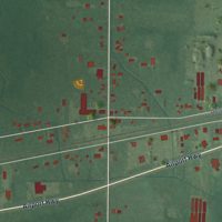 Second close-up of the map of Crissey, Ohio print showing more streets and buildings