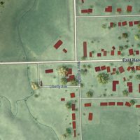 Second close-up of the map of Crofton, Nebraska print showing more streets and buildings