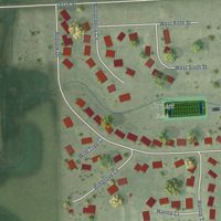 Second close-up of the map of Crooks, South Dakota print showing more streets and buildings