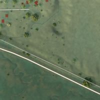 Second close-up of the map of Crookston, Nebraska print showing more streets and buildings