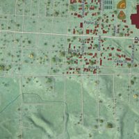Second close-up of the map of Crosby, Minnesota print showing more streets and buildings