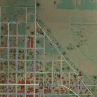 Second close-up of the map of Crosbyton, Texas print showing more streets and buildings