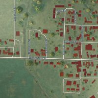 Second close-up of the map of Crossville, Illinois print showing more streets and buildings