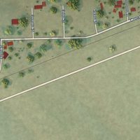Second close-up of the map of Crowley, Colorado print showing more streets and buildings