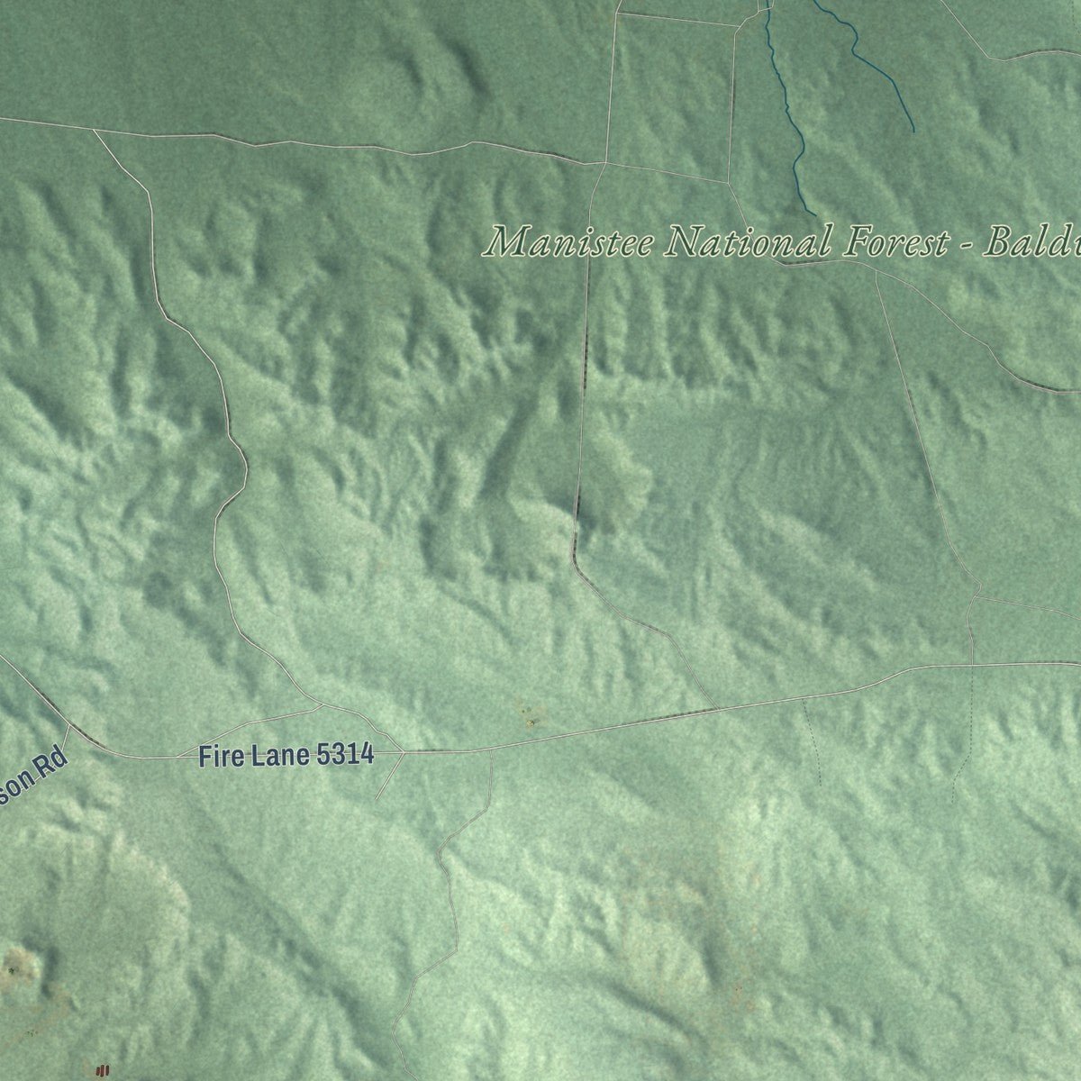 Second close-up of the map of Crystal, Oceana County, Michigan print showing more streets and buildings