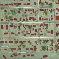 Second close-up of the map of Cullom, Illinois print showing more streets and buildings