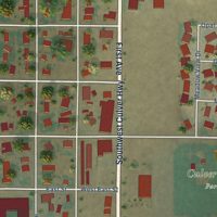 Second close-up of the map of Culver, Oregon print showing more streets and buildings