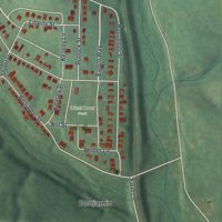 Second close-up of the map of Curtisville, Pennsylvania print showing more streets and buildings