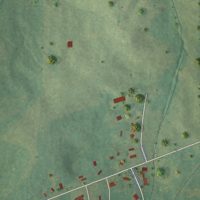 Second close-up of the map of Cusseta, Alabama print showing more streets and buildings