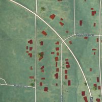 Second close-up of the map of D'Lo, Mississippi print showing more streets and buildings