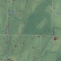 Second close-up of the map of Daggett, Menominee County, Michigan print showing more streets and buildings