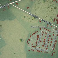 Second close-up of the map of Dagsboro, Delaware print showing more streets and buildings