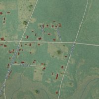 Second close-up of the map of Dale, South Carolina print showing more streets and buildings