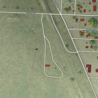 Second close-up of the map of Dalton, Nebraska print showing more streets and buildings