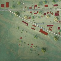 Second close-up of the map of Dalton, Wisconsin print showing more streets and buildings