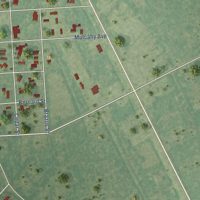 Second close-up of the map of Damon, Texas print showing more streets and buildings