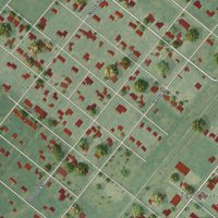 Second close-up of the map of Danbury, Texas print showing more streets and buildings