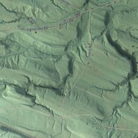 Second close-up of the map of Danube, New York print showing more streets and buildings