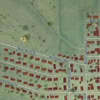 Second close-up of the map of Danvers, Illinois print showing more streets and buildings