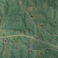 Second close-up of the map of Darden, Tennessee print showing more streets and buildings