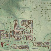 Second close-up of the map of Dardenne Prairie, Missouri print showing more streets and buildings