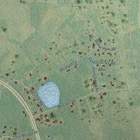 Second close-up of the map of Dasher, Georgia print showing more streets and buildings