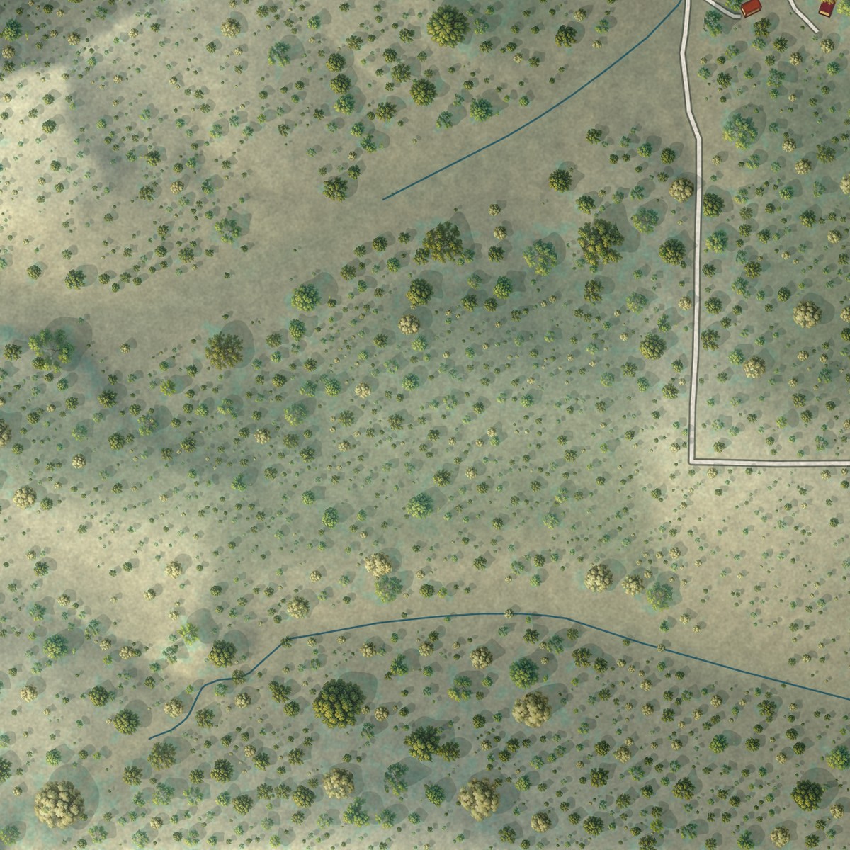 Second close-up of the map of Datil, New Mexico print showing more streets and buildings