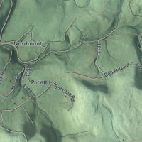 Second close-up of the map of Davidson, Pennsylvania print showing more streets and buildings