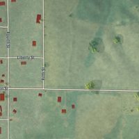 Second close-up of the map of Dawn, Missouri print showing more streets and buildings