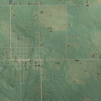 Second close-up of the map of Day, Michigan print showing more streets and buildings