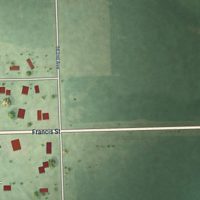 Second close-up of the map of Daykin, Nebraska print showing more streets and buildings