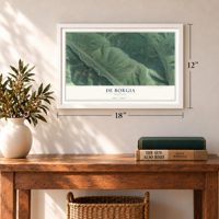 De Borgia, Montana map, 12 x 18 inch print in a white frame in an entryway