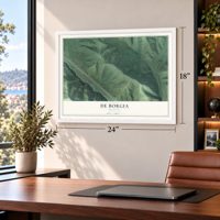 De Borgia, Montana map, 18 x 24 inch print in a white frame in a home office