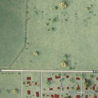 Second close-up of the map of De Land, Illinois print showing more streets and buildings