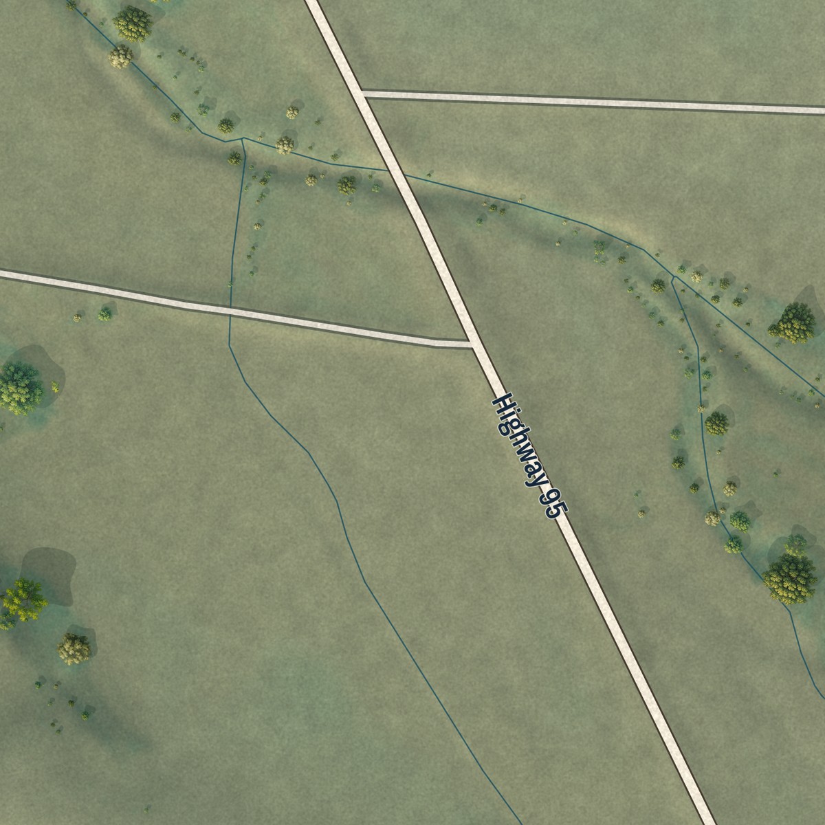 Second close-up of the map of De Smet, Idaho print showing more streets and buildings