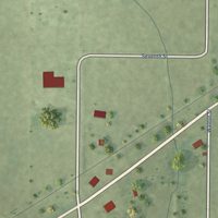 Second close-up of the map of De Witt, Illinois print showing more streets and buildings