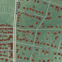 Second close-up of the map of Deal, New Jersey print showing more streets and buildings