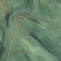 Second close-up of the map of Dean, Pennsylvania print showing more streets and buildings