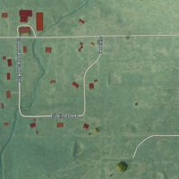 Second close-up of the map of Dearing, Kansas print showing more streets and buildings