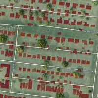 Second close-up of the map of DeBaliviere Place, Missouri print showing more streets and buildings