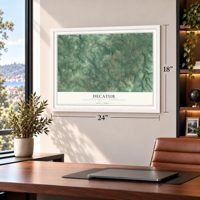 Decatur, Clearfield County, Pennsylvania map, 18 x 24 inch print in a white frame in a home office