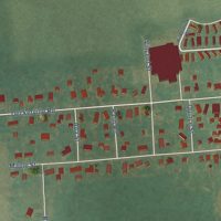 Second close-up of the map of Deckerville, Michigan print showing more streets and buildings