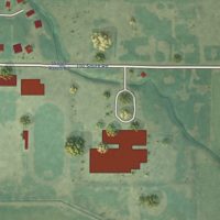 Second close-up of the map of Declo, Idaho print showing more streets and buildings