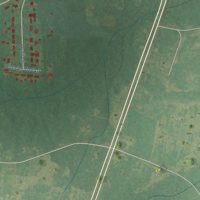 Second close-up of the map of Deep Run, North Carolina print showing more streets and buildings